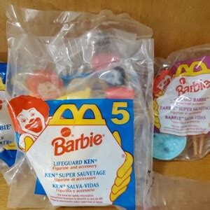 Mcdonalds Happy Meal Barbie And Hot Wheels Toys 9 Piece Etsy