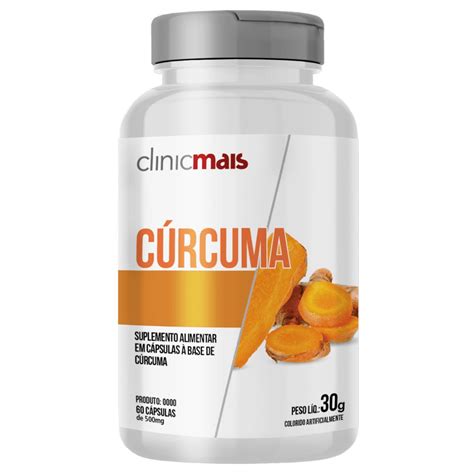 Curcuma Tumeric Açafrão Curcumina Concentrada 60 Capsulas Clinicmais