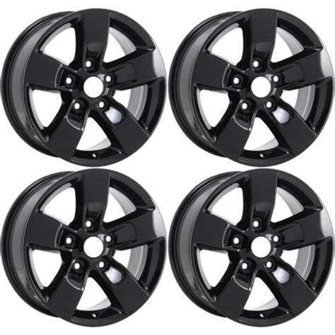 New Set Of 4 17x7 Gloss Black Alloy Wheels Rims For 2009 2018 Dodge Ram 1500 Ebay