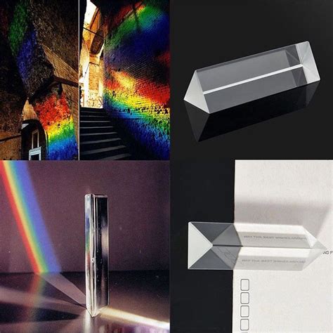 8cm Optical Glass Triple Triangular Prism Physics Teaching Light Spectrum Newly Buy At A Low