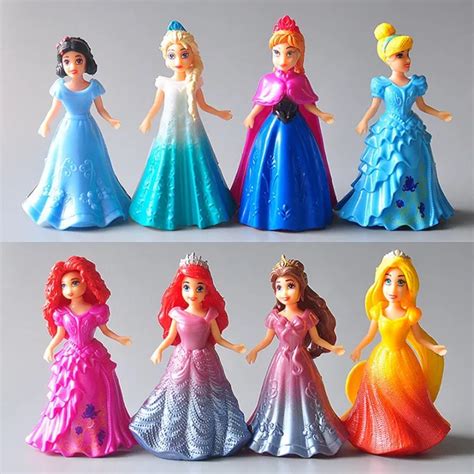 Disney Princess Magic Clip Dolls Dress Magiclip Pcs Set Cm Action