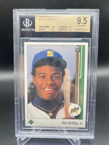 1989 Upper Deck 1 Ken Griffey Jr Rookie BGS Beckett GEM MINT 9 5 EBay