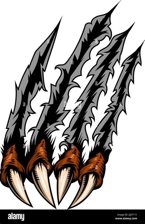 Monster Claws Scratching Background For Poster T Shirt Decoration