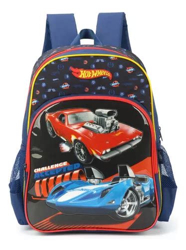 Mochila Escolar De Costas Menino Hot Wheels MercadoLivre