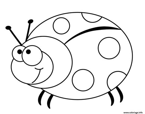 Coloriage Coccinelle Insecte Rouge Et Noir Dessin Coccinelle à imprimer