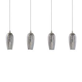 Eglo Farsala Light W Led Smoked Glass Linear Pendant Light Jd