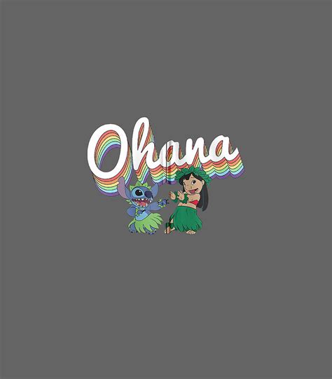 Disney Lilo Stitch Pride Ohana Rainbow Digital Art By Alaab Yasme