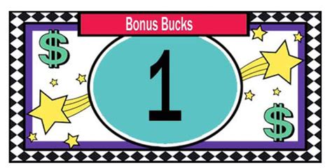 Girl Wired Printable Bonus Bucks Classroom Cash Teaching Kids