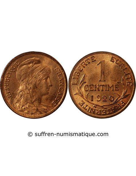 DUPUIS 1 CENTIME 1920 Bronze Suffren Numismatique