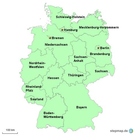 StepMap - Deutschland Ferien - Landkarte für Deutschland