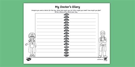 Doctor S Diary Writing Frame Lehrer Gemacht Twinkl