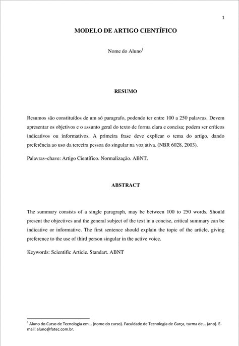 Total Imagem Modelo De Resumo Cientifico Br Thptnganamst Edu Vn