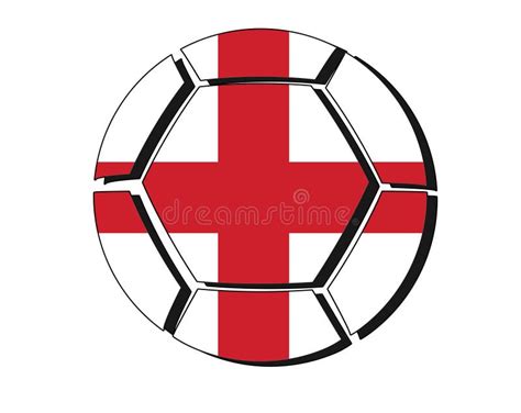 England Flag on Football Ball, 2018 Championship Stock Illustration ...