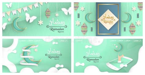 Plantilla Para Ramadan Kareem Con Verde Y Color Oro Dise O Del Ejemplo