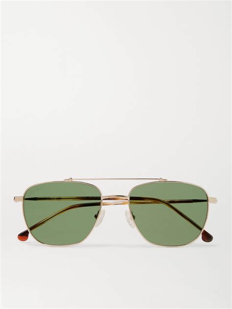 Loro Piana Open 54 Aviator Style Tone Titanium And Tortoiseshell