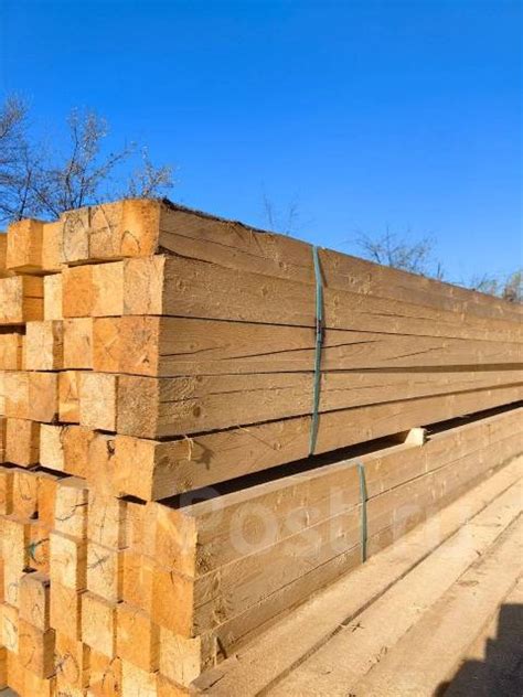 Брус обрезной сосна лиственница ель 50х50 50х100 100х100 150х150 4-6 м ...