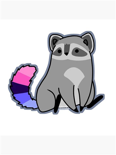 Omnisexual Pride Raccoon Poster For Sale By Wateredxpeanuts Redbubble