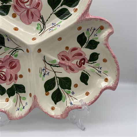 Blue Ridge China Pottery Hand Painted Underglaze Pink Section Rose