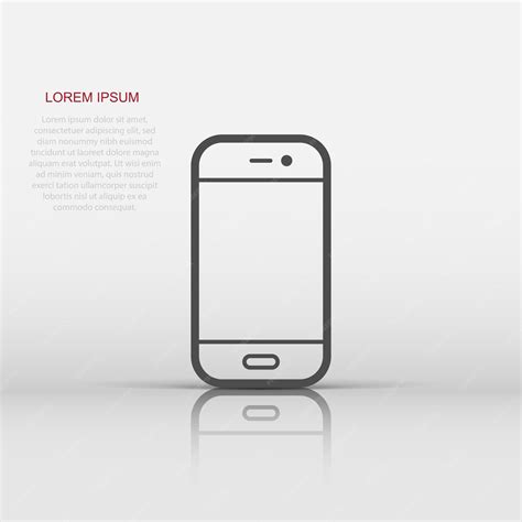 Premium Vector Smartphone Icon In Flat Style Phone Handset Vector