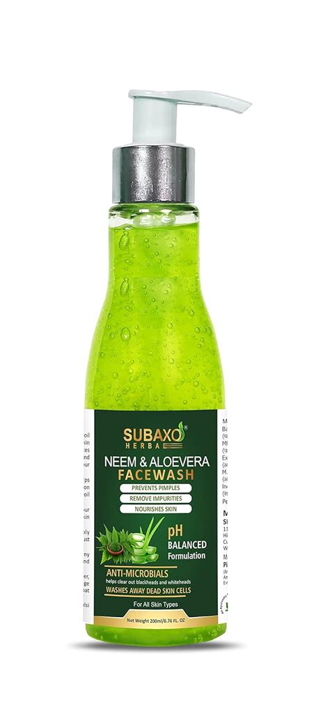 Subaxo Herbs Neem Aloevera Face Wash Anti Pimples Acne Removes