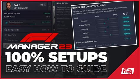 F1 Manager 23 Setup Guide How To Get 100 Car Setup Every Time