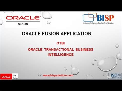 Awareness Sessions Of Oracle Transactional Business Intelligence OTBI