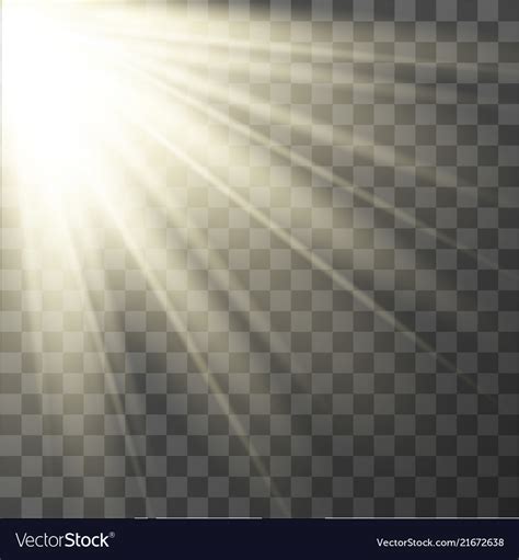 Light effect sun rays Royalty Free Vector Image