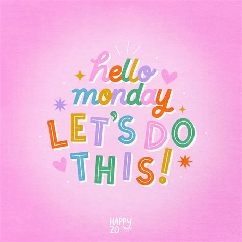 Hello Monday Lets Do This Digital Lettering Quote Happy Monday