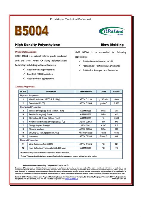 B5004 HDPE Granules Opal For Blow Moulding 0 4MFI At Rs 95 Kg Hdpe