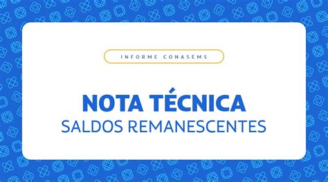 Nota T Cnica Sobre Transfer Ncia E Transposi O De Saldos Remanescentes