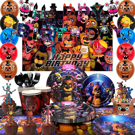 Decoración De Cumpleaños Fnaf112pcs Set De Decoracion Cumpleaños Five Nights At Freddy Inclu