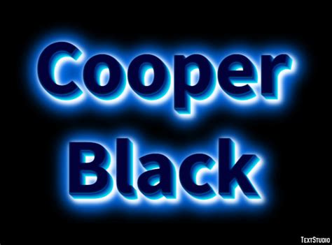 Cooper Black Text Effect and Logo Design Font