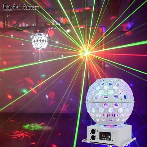 Bola De Cristal Giratoria LED Activada Por Sonido Para Discoteca Luz