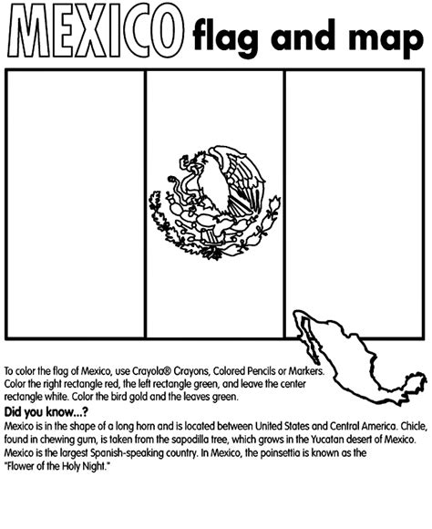 Flag Of Mexico Coloring Page Page For Kids And For Adults - Coloring Home