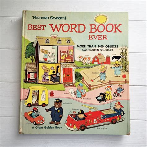 Richard Scarrys Best Word Book Ever 1975 Random House Publishing Etsy