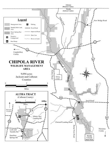 Chipola River Wma Brochure Map By Florida Fish And Wildlife