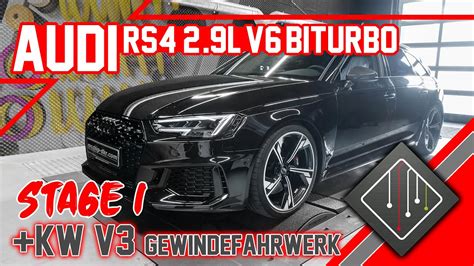 Audi Rs4 29l V6 Biturbo B9 Chiptuning Dyno 100 200 Kmh Kw