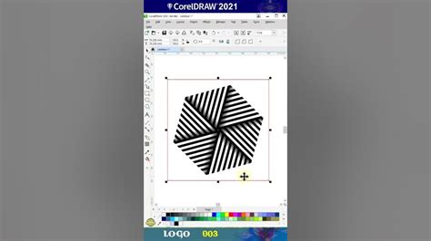 Learn Logo Design Hexagonal Corel Draw Tutorials Shorts 003 Youtube