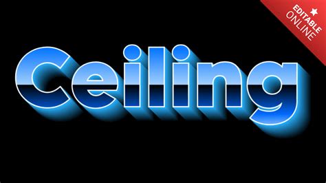 Ceiling Text Effect Generator Textstudio