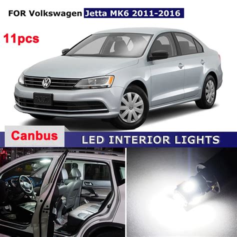 Pcs White Car Led Light Bulbs Interior Package Kit For Vw Jetta