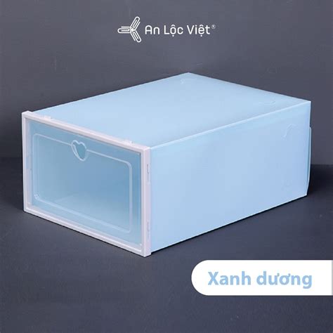 HÀNG HOT GIÁ SỐC Hộp đựng giầy dép kệ để giầy dép nhiều màu sắc nắp trong suốt chất liệu