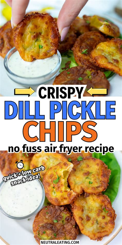 Epic Homemade Dill Pickle Chips Best Healthy Air Fryer Snacks In