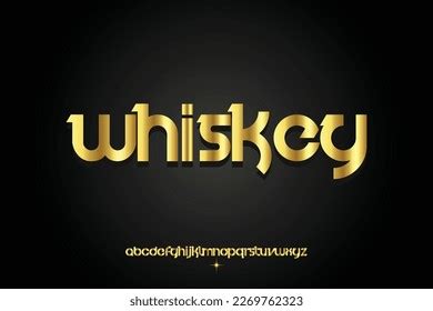 Whiskey Elegant Golden Alphabet Letters Font Stock Vector (Royalty Free ...