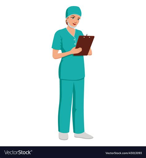 Woman nurse profession cartoon Royalty Free Vector Image