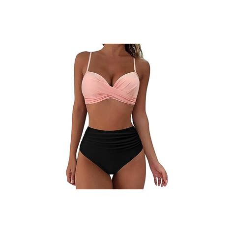 Sheyle Bikini A Vita Alta Da Donna Costumi Da Bagno Avvolgenti Push Up