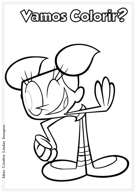 O Laboratório de Dexter Dee Dee desenho para colorir