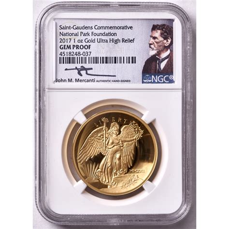 2017 Saint Gaudens Commemorative National Park Foundation 1 Oz 999