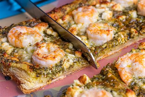 A Twist On Pizza Night Pesto Shrimp Pizza Belly Laugh Living