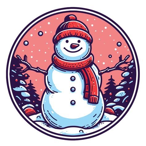 Beautiful Christmas Snowman Clipart - Ai Generative 33642135 PNG