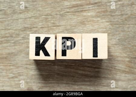 Letter Block In Word Kpi Abbreviation Of Key Performance Indicator